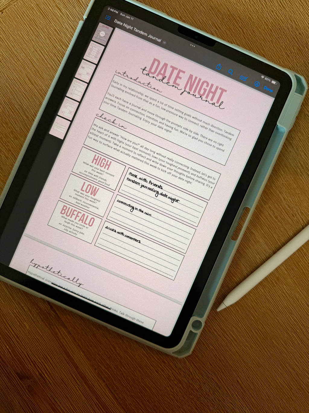 Tandem Journal: Date Night Edition